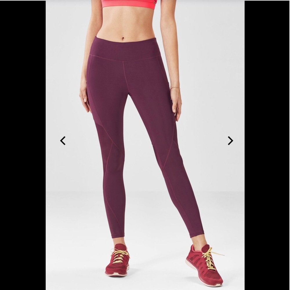 Fabletics burgundy leggings